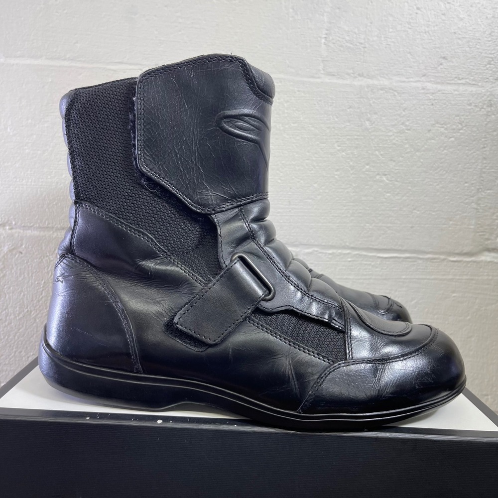 Alpinestars Ridge 13634 Black Leather Waterproof Motorcycle Riding Boot Mens 12